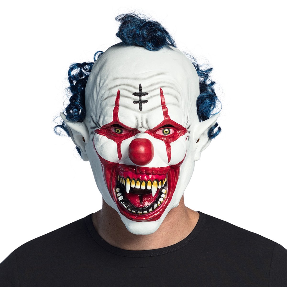 Scream Mask med huva vit och svart 18x31 cm Scream Mask med huva vit och svart 18x31 cm