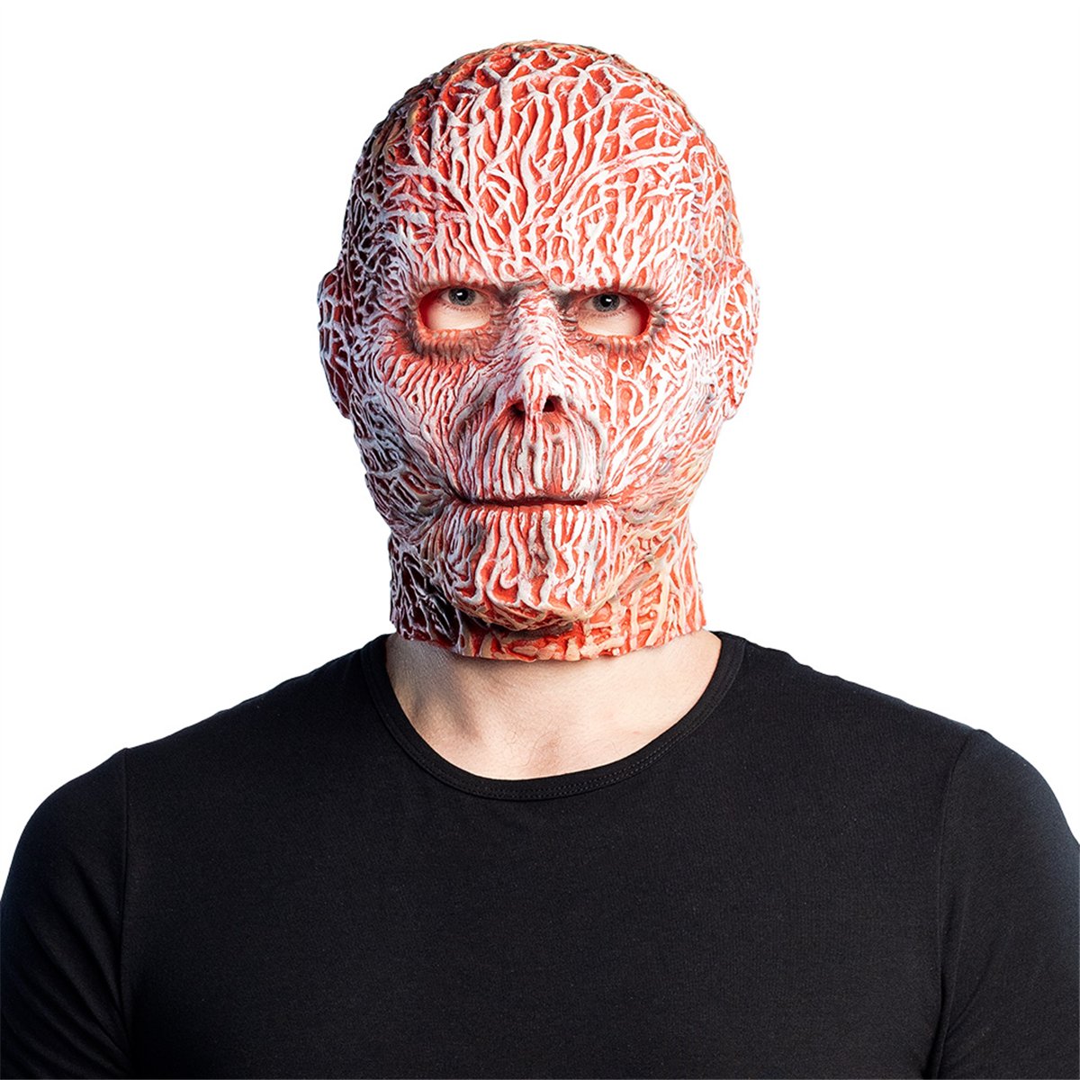 Scream Mask med huva vit och svart 18x31 cm Scream Mask med huva vit och svart 18x31 cm