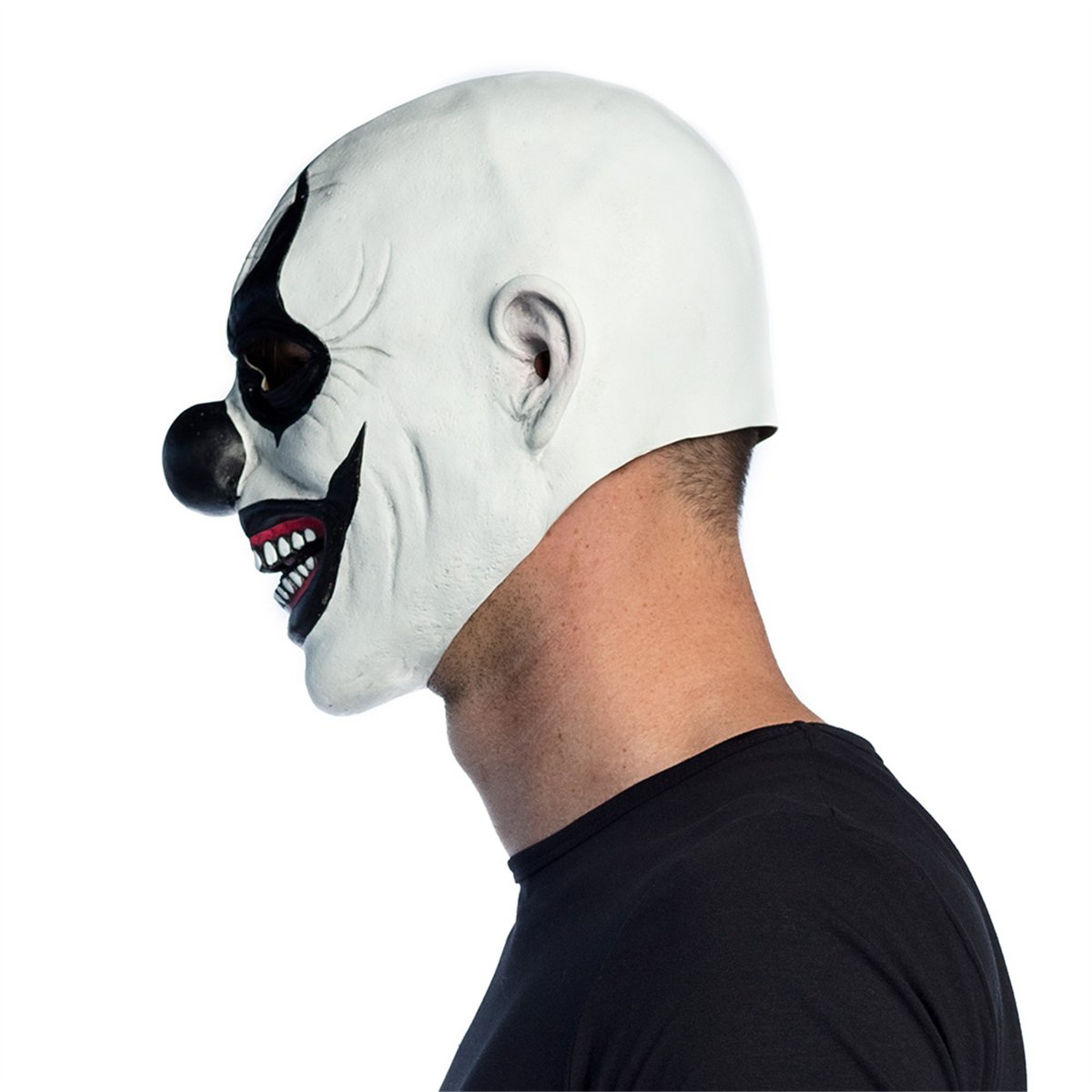 Scream Mask med huva vit och svart 18x31 cm Scream Mask med huva vit och svart 18x31 cm