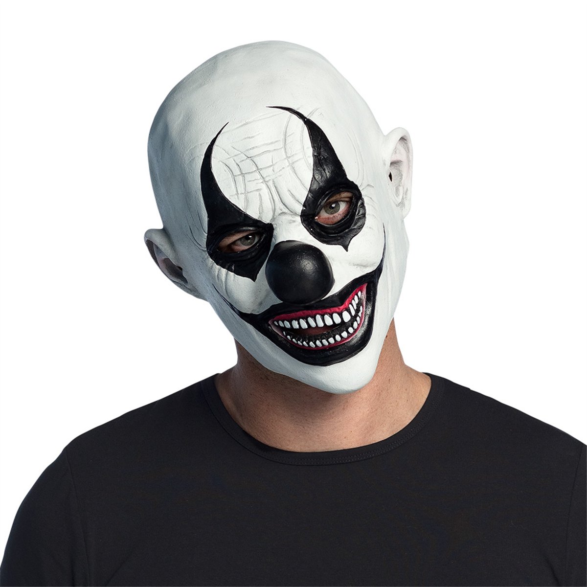 Scream Mask med huva vit och svart 18x31 cm Scream Mask med huva vit och svart 18x31 cm