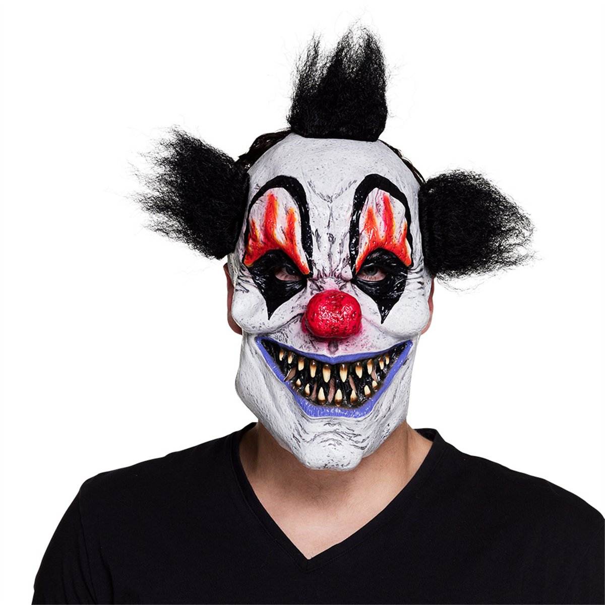 Scream Mask med huva vit och svart 18x31 cm Scream Mask med huva vit och svart 18x31 cm