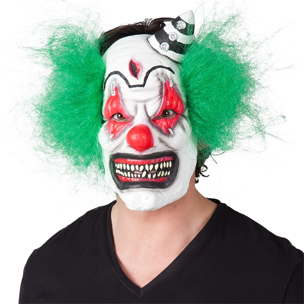 Scream Mask med huva vit och svart 18x31 cm Scream Mask med huva vit och svart 18x31 cm