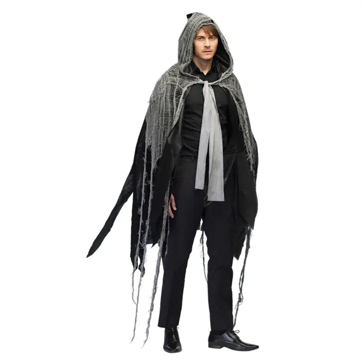 H&auml;xkostym barn svart polyester 116&ndash;128 cm