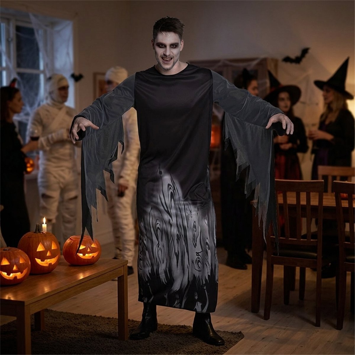 Pr&auml;stkostym Svart L-XL med B&auml;lte Unisex Vuxen