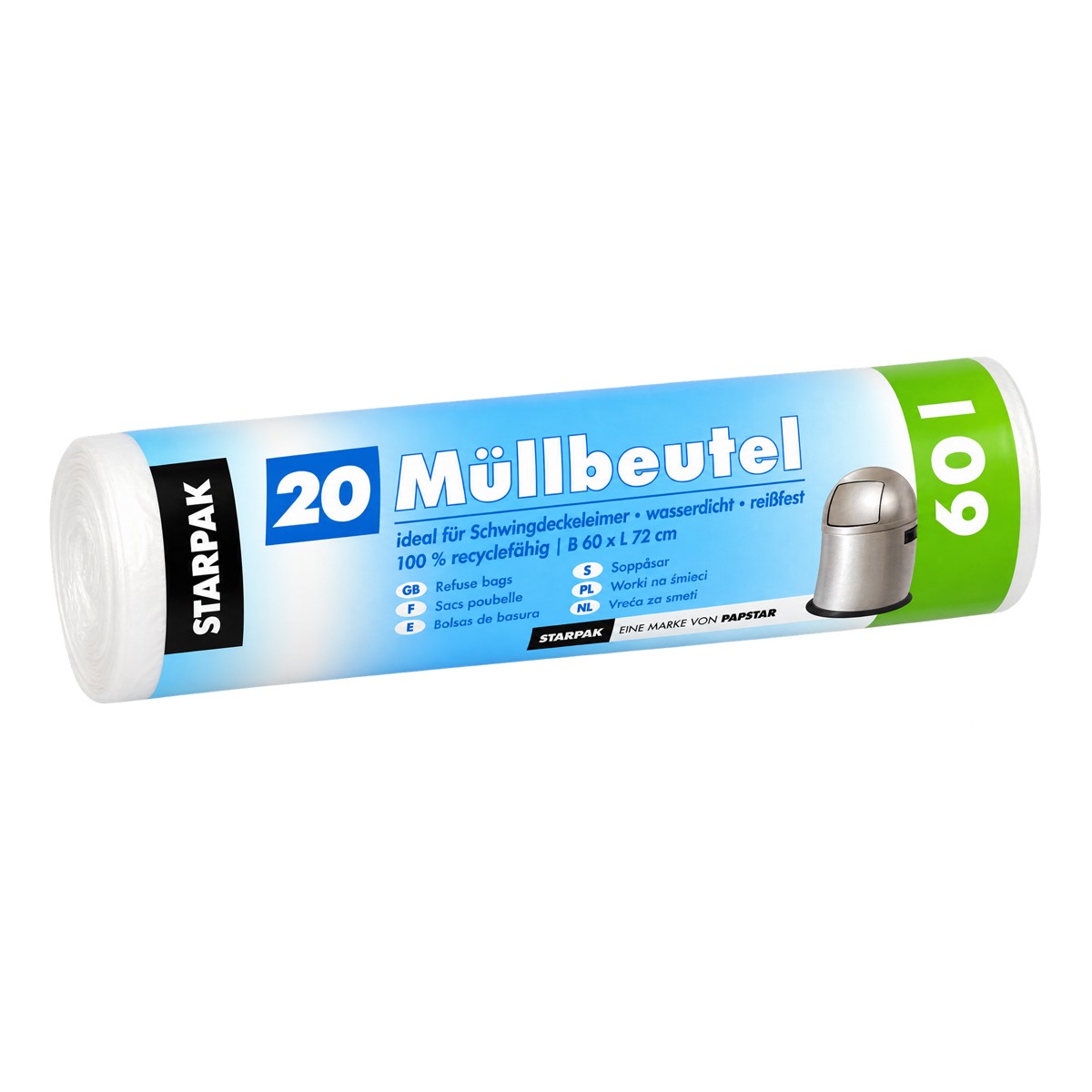 30 st Svarta Sopsäckar 60L LDPE på Rulle 70 micron 30 st Svarta Sopsäckar 60L LDPE på Rulle 70 micron
