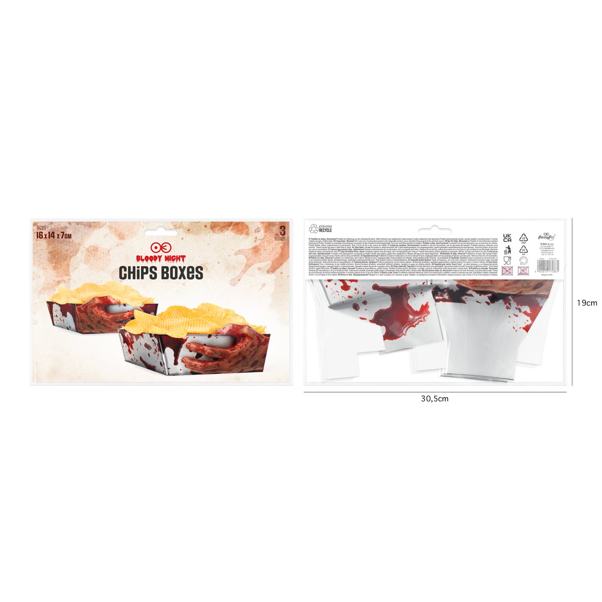 6 st Popcornaskar monsterdesign f&auml;rgmix 800 ml