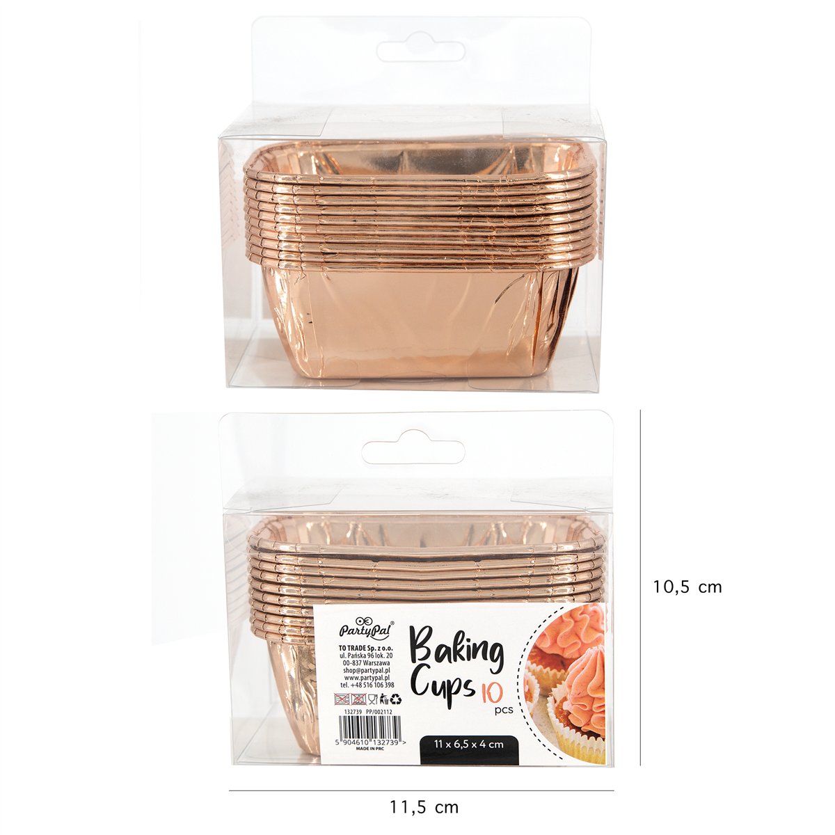10 st. Bakformar Rektangulära Guld Aluminium 11x6,5x4 cm 10 st. Bakformar Rektangulära Guld Aluminium 11x6,5x4 cm