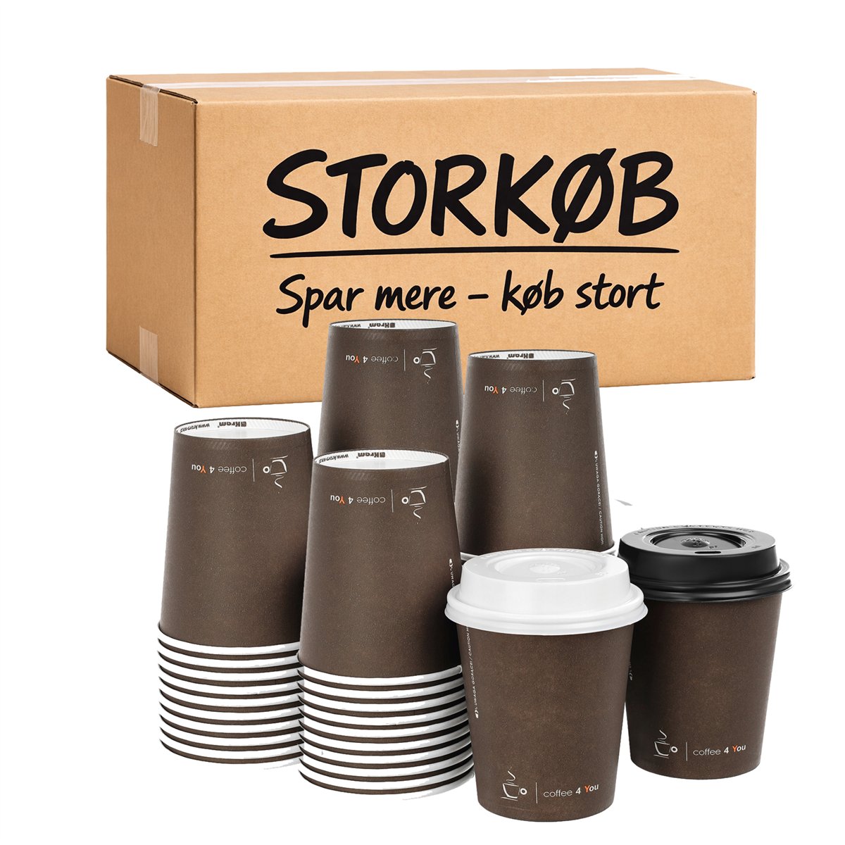 100 st Pappmuggar bruna PE-kartong 180 ml 100 st Pappmuggar bruna PE-kartong 180 ml