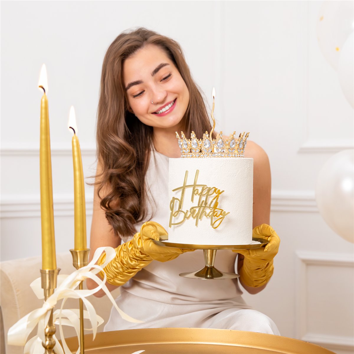 32 st T&aring;rttoppar Kulor vit, gr&ouml;n, mintgr&ouml;n, guld 2&ndash;4 cm