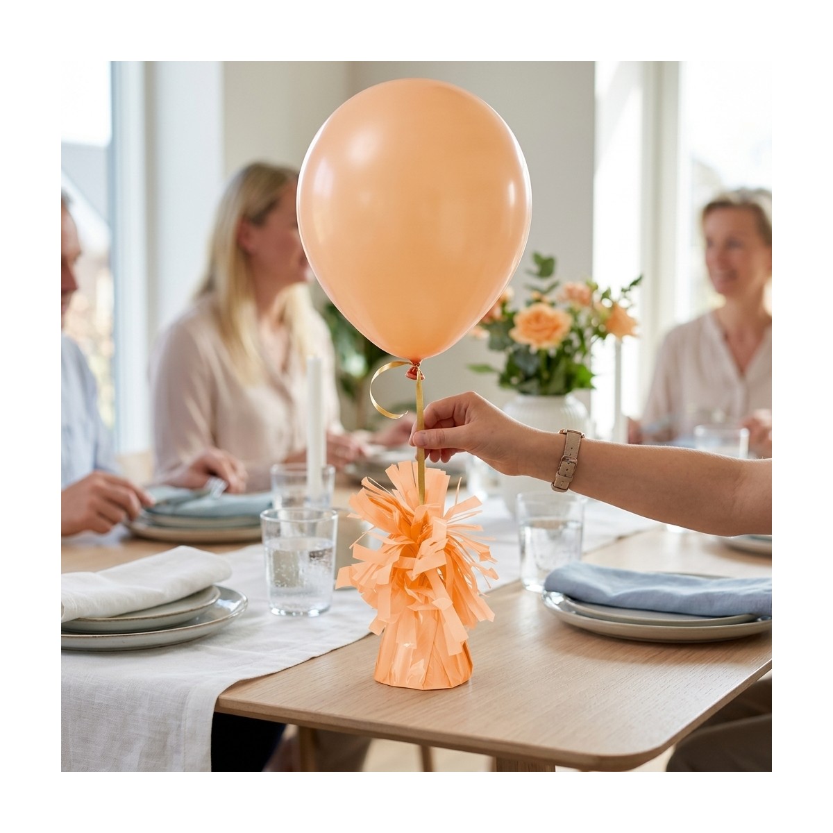 Ballongvikt Ljusorange Folie 7 cm 130 g Ballongvikt Ljusorange Folie 7 cm 130 g