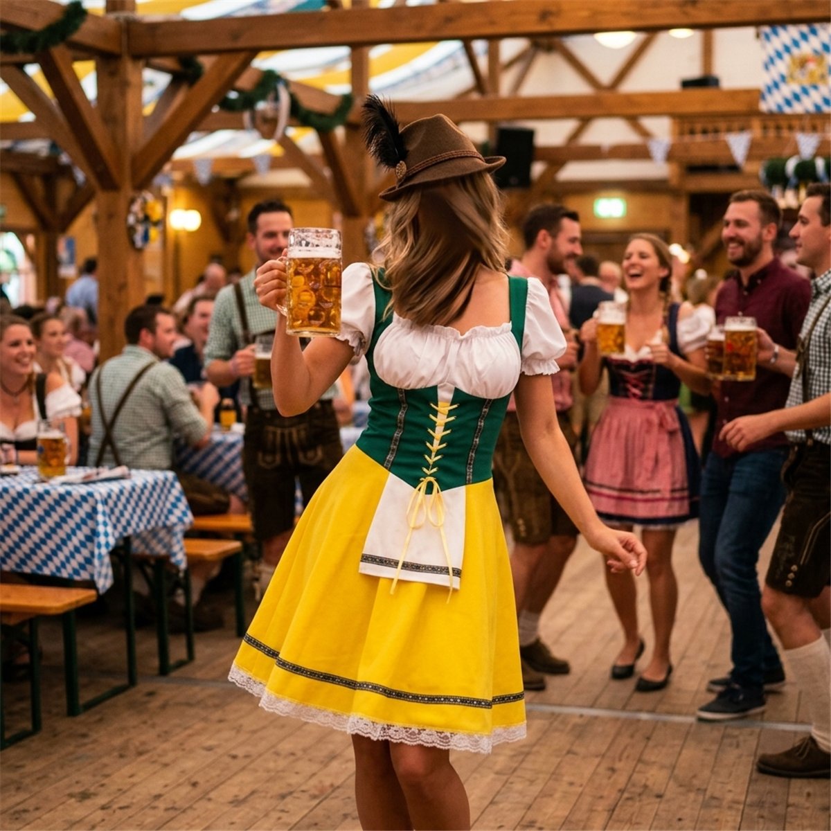 Skelettdr&auml;kt Svart/Vit Storlek L Polyester