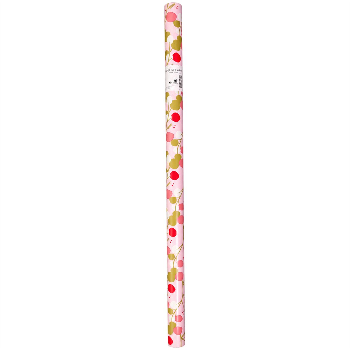1 rulle Presentpapper rosa och röda ränder 70x200 cm 1 rulle Presentpapper rosa och röda ränder 70x200 cm
