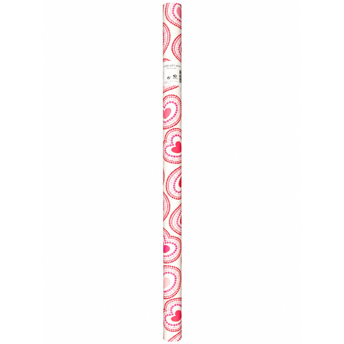 1 rulle Presentpapper rosa och röda ränder 70x200 cm 1 rulle Presentpapper rosa och röda ränder 70x200 cm