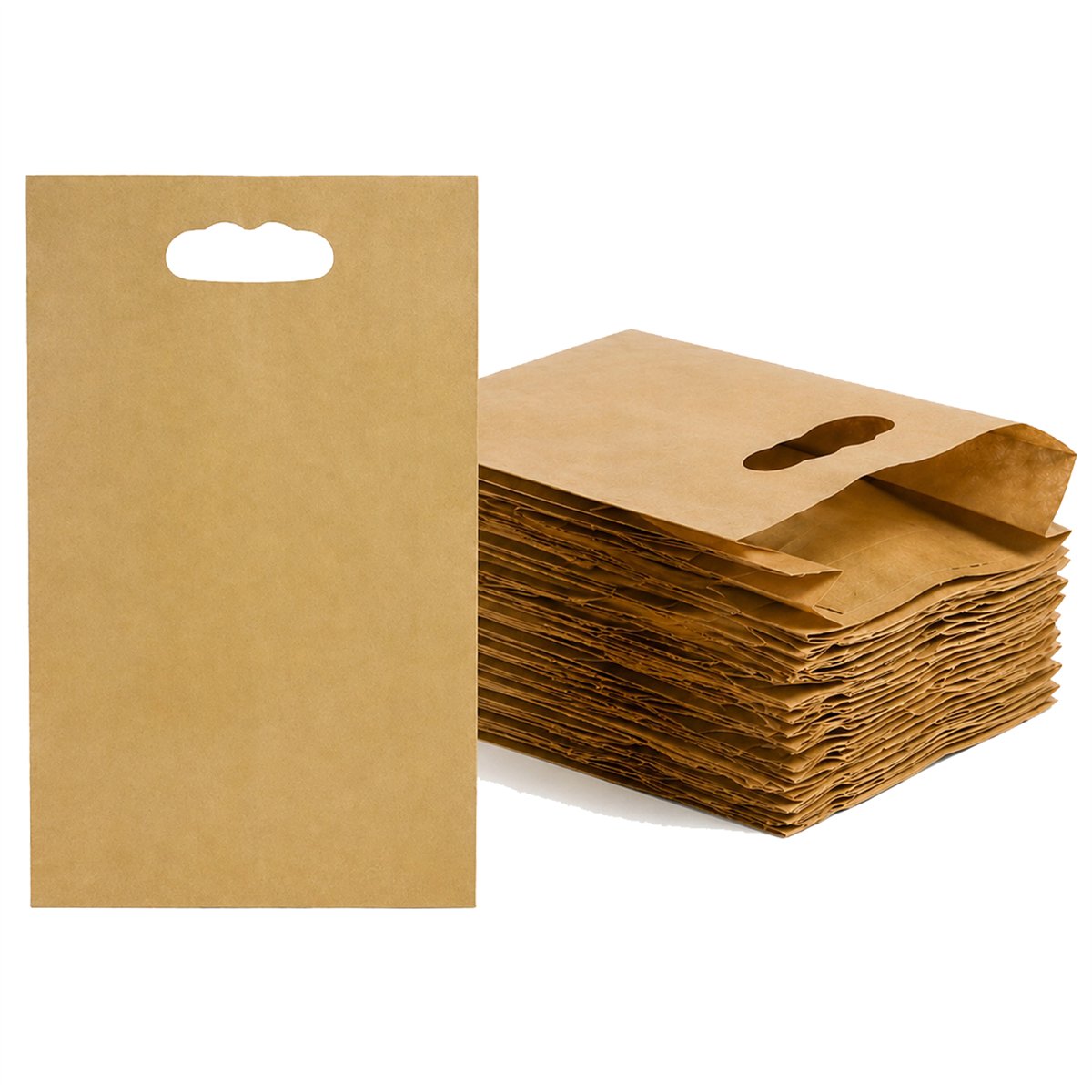500 st. Papperskassar med Handtag Brun 15x6,5x27 cm 500 st. Papperskassar med Handtag Brun 15x6,5x27 cm