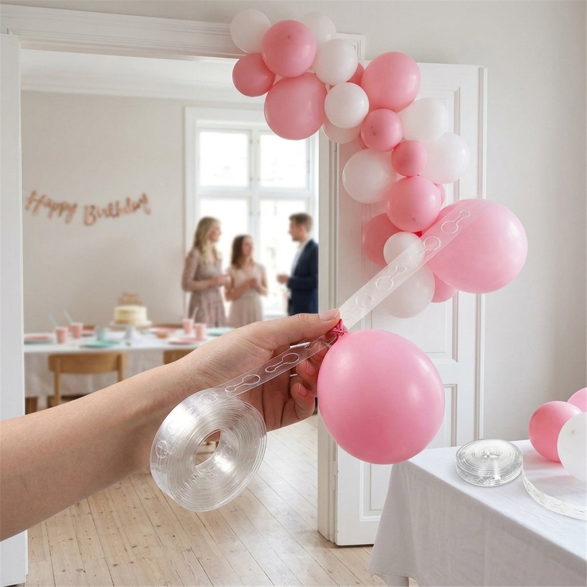 1 st Ballonggirlangband Transparent PP 5 meter 14 mm 1 st Ballonggirlangband Transparent PP 5 meter 14 mm