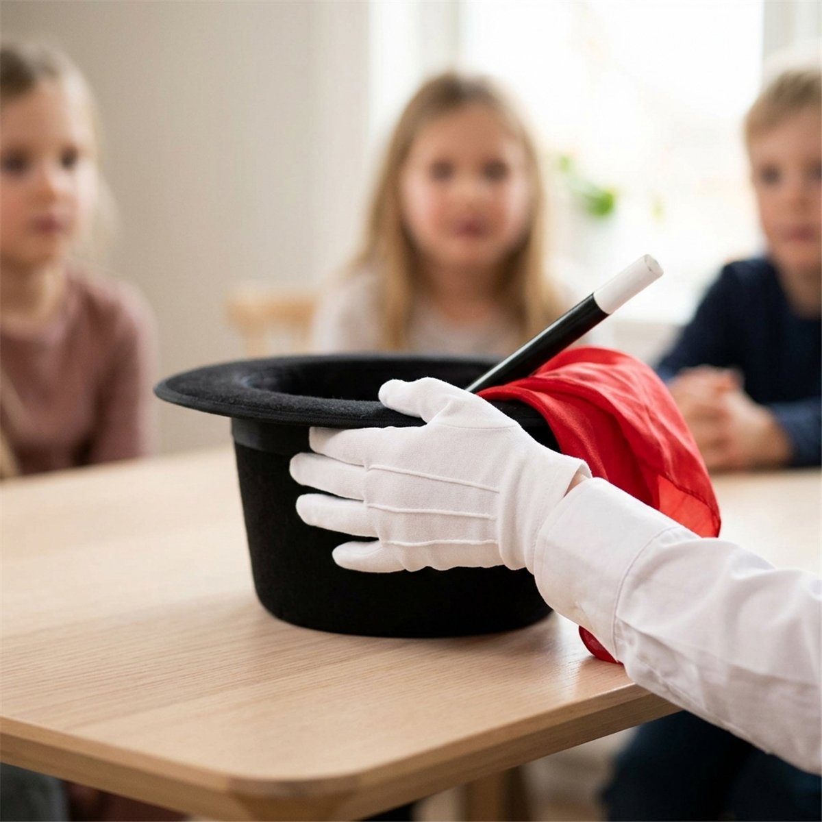 1 par Satinhandskar Vit med Pärlor 23 cm 1 par Satinhandskar Vit med Pärlor 23 cm