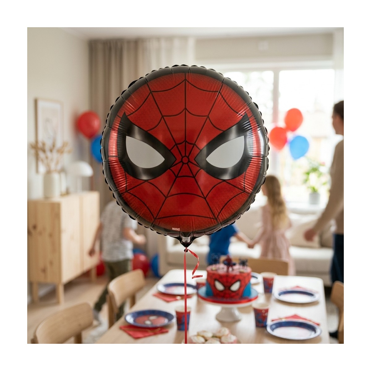 Spider-Man® Folieballong Mask Rund 46 cm Spider-Man® Folieballong Mask Rund 46 cm