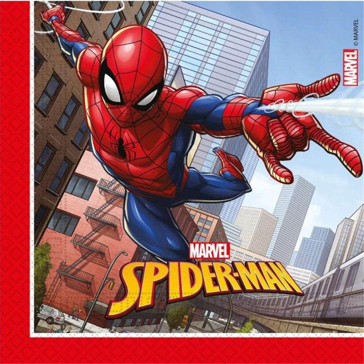 20 st. Servetter Spider-Man® röd 33x33 cm 20 st. Servetter Spider-Man® röd 33x33 cm