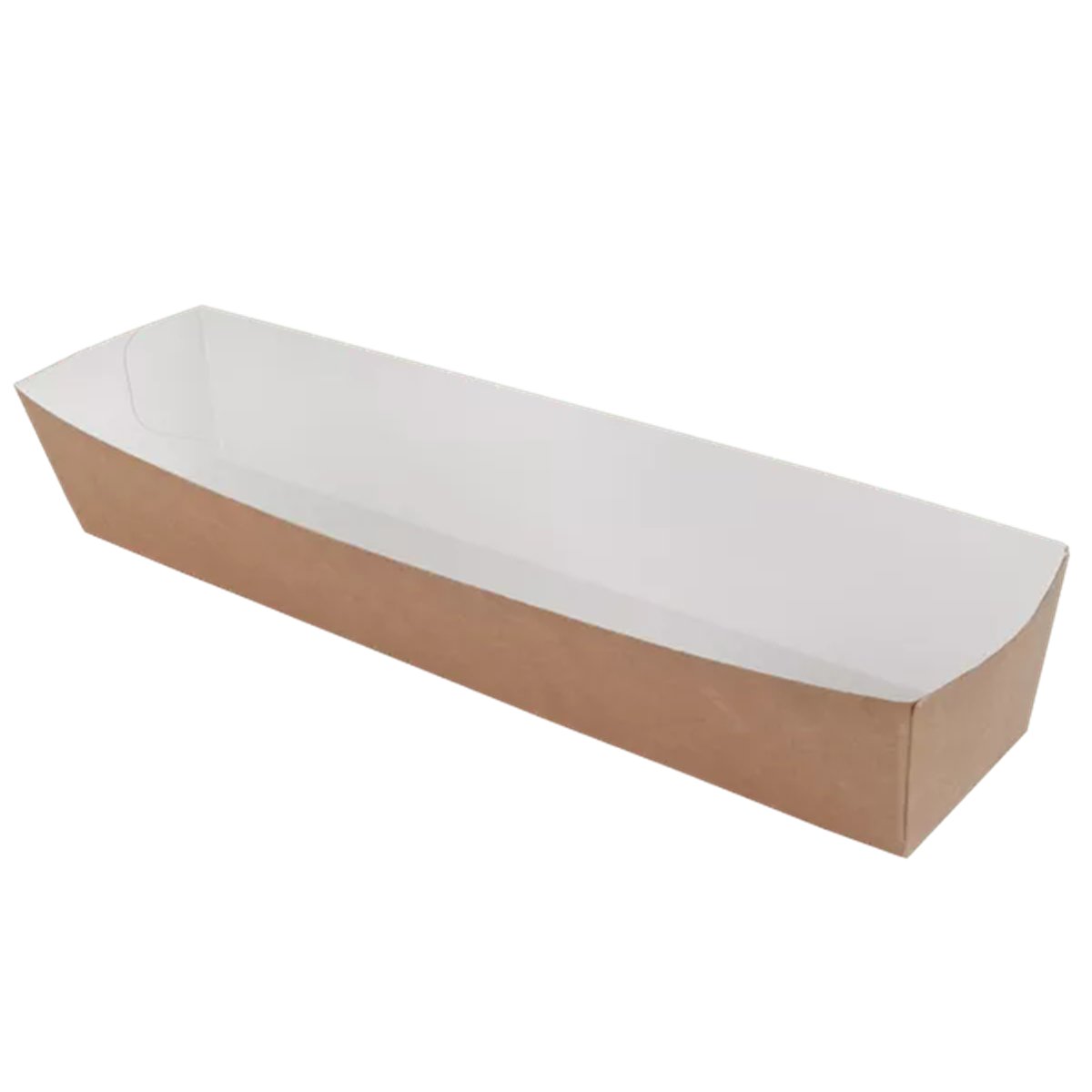 100 st Hotdogbrickor brun/vit kartong 27x6,5 cm 100 st Hotdogbrickor brun/vit kartong 27x6,5 cm