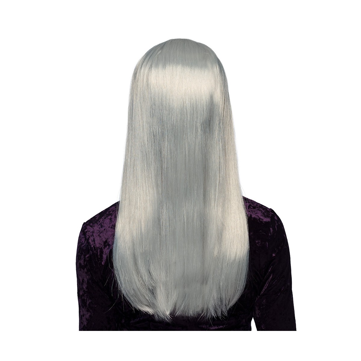 Peruk lång svart gotisk syntetiskt hår Morticia Peruk lång svart gotisk syntetiskt hår Morticia