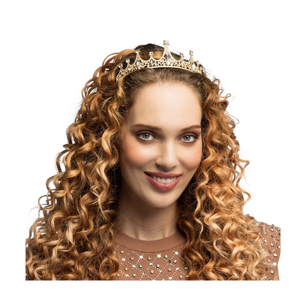 Tiara lavendelfärgade stenar plast 11x10 cm Tiara lavendelfärgade stenar plast 11x10 cm