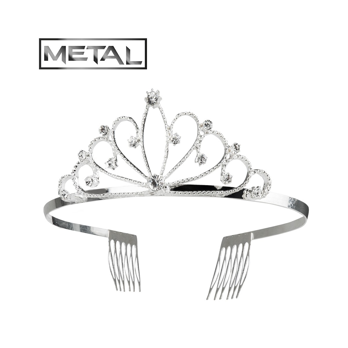 Tiara lavendelfärgade stenar plast 11x10 cm Tiara lavendelfärgade stenar plast 11x10 cm