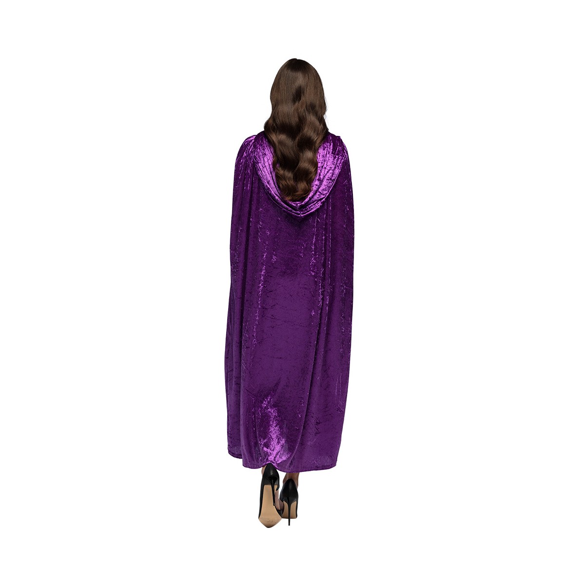 Satinkappa med Huva Svart/Bordeaux 170 cm Satinkappa med Huva Svart/Bordeaux 170 cm