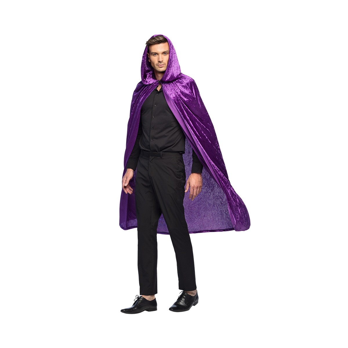 Satinkappa med Huva Svart/Bordeaux 170 cm Satinkappa med Huva Svart/Bordeaux 170 cm