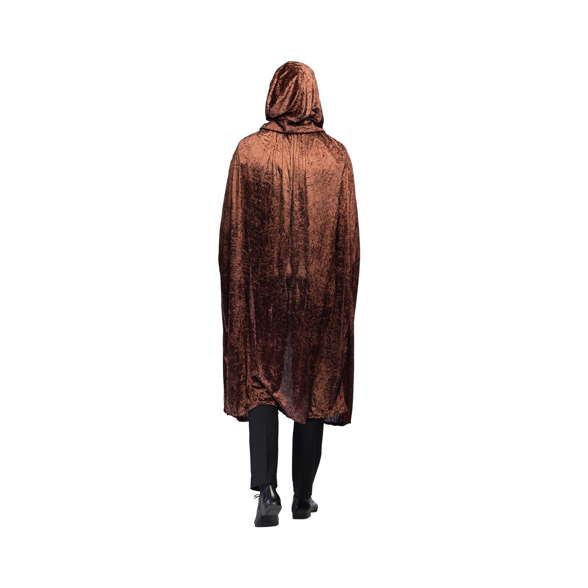 Satinkappa med Huva Svart/Bordeaux 170 cm Satinkappa med Huva Svart/Bordeaux 170 cm