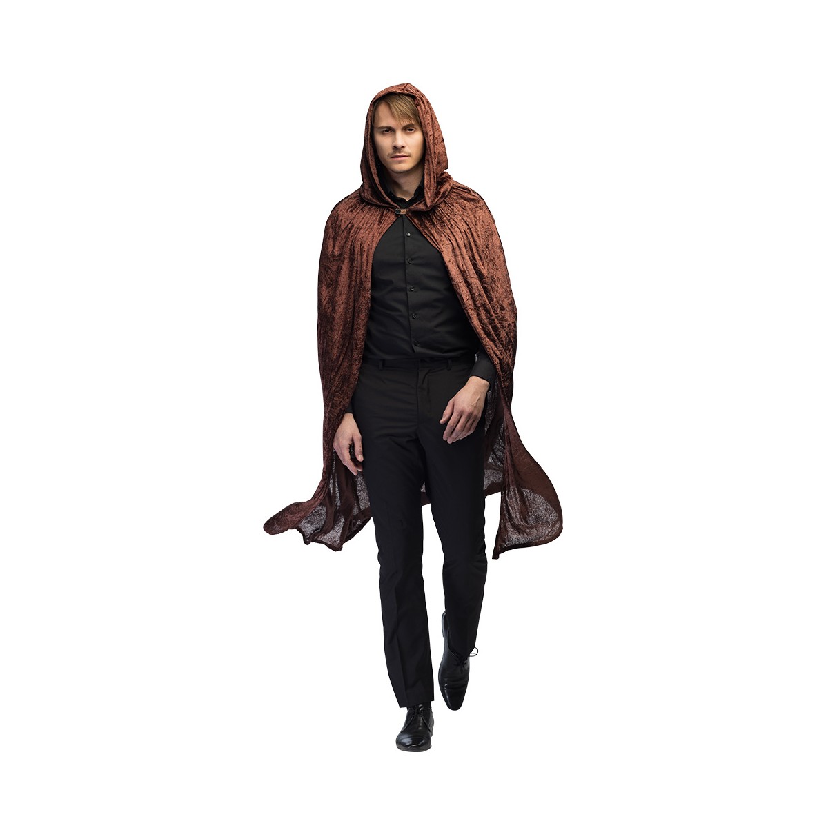 Satinkappa med Huva Svart/Bordeaux 170 cm Satinkappa med Huva Svart/Bordeaux 170 cm