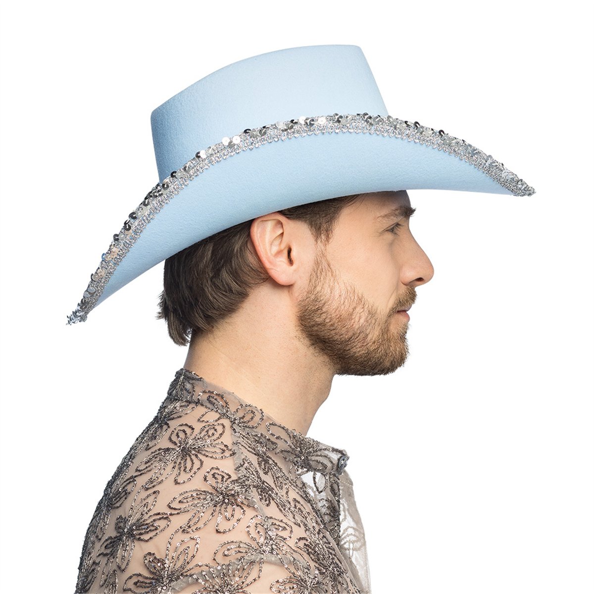 Cowboyhatt Rosa med Paljetter stl 59 Cowboyhatt Rosa med Paljetter stl 59