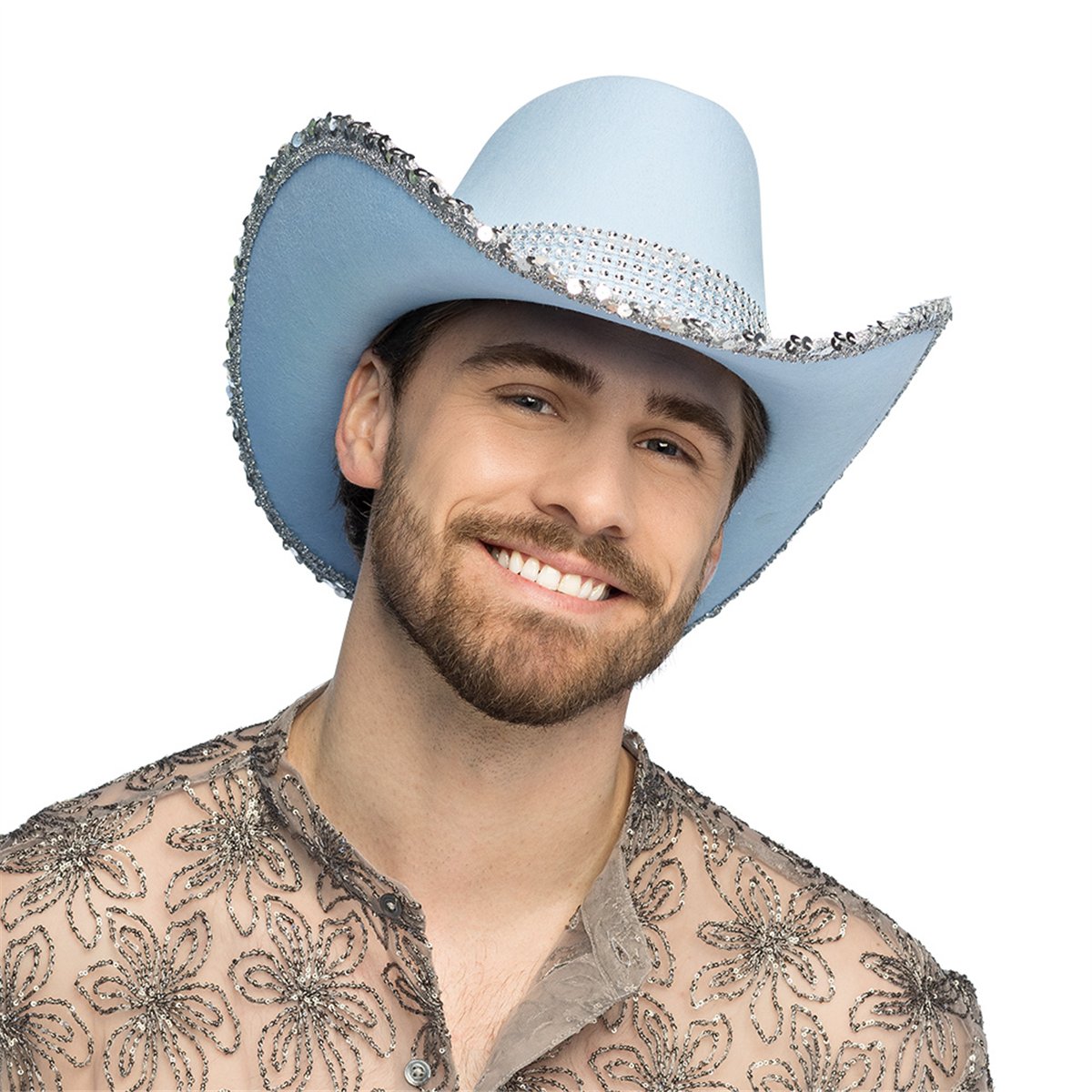 Cowboyhatt Rosa med Paljetter stl 59 Cowboyhatt Rosa med Paljetter stl 59