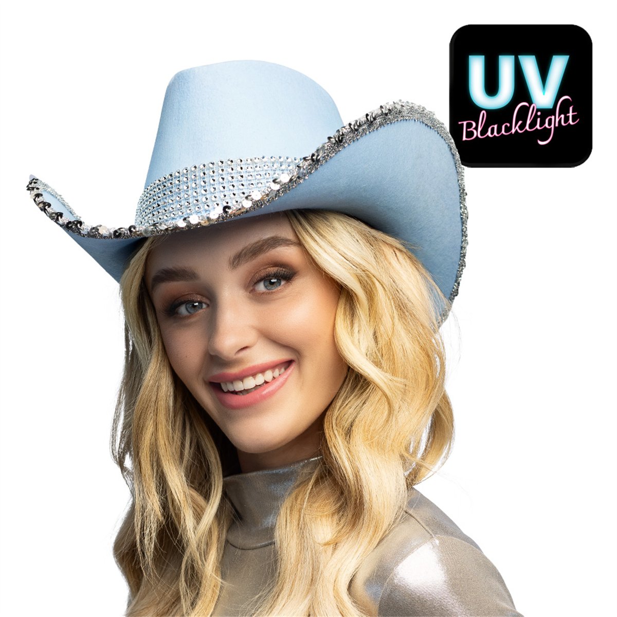Cowboyhatt Rosa med Paljetter stl 59 Cowboyhatt Rosa med Paljetter stl 59