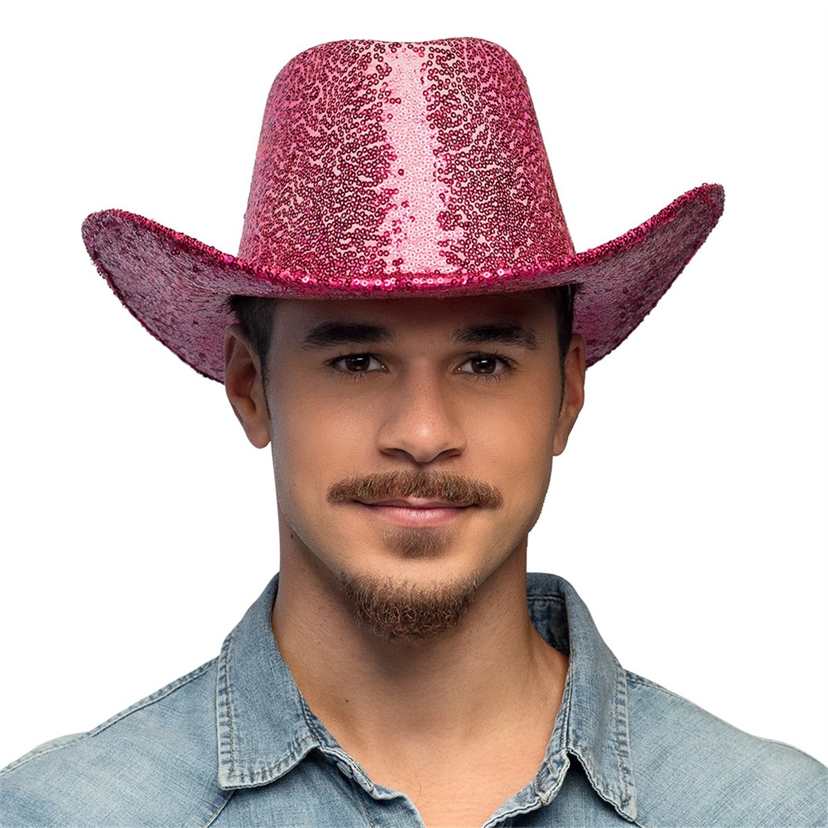 Cowboyhatt Rosa med Paljetter stl 59 Cowboyhatt Rosa med Paljetter stl 59