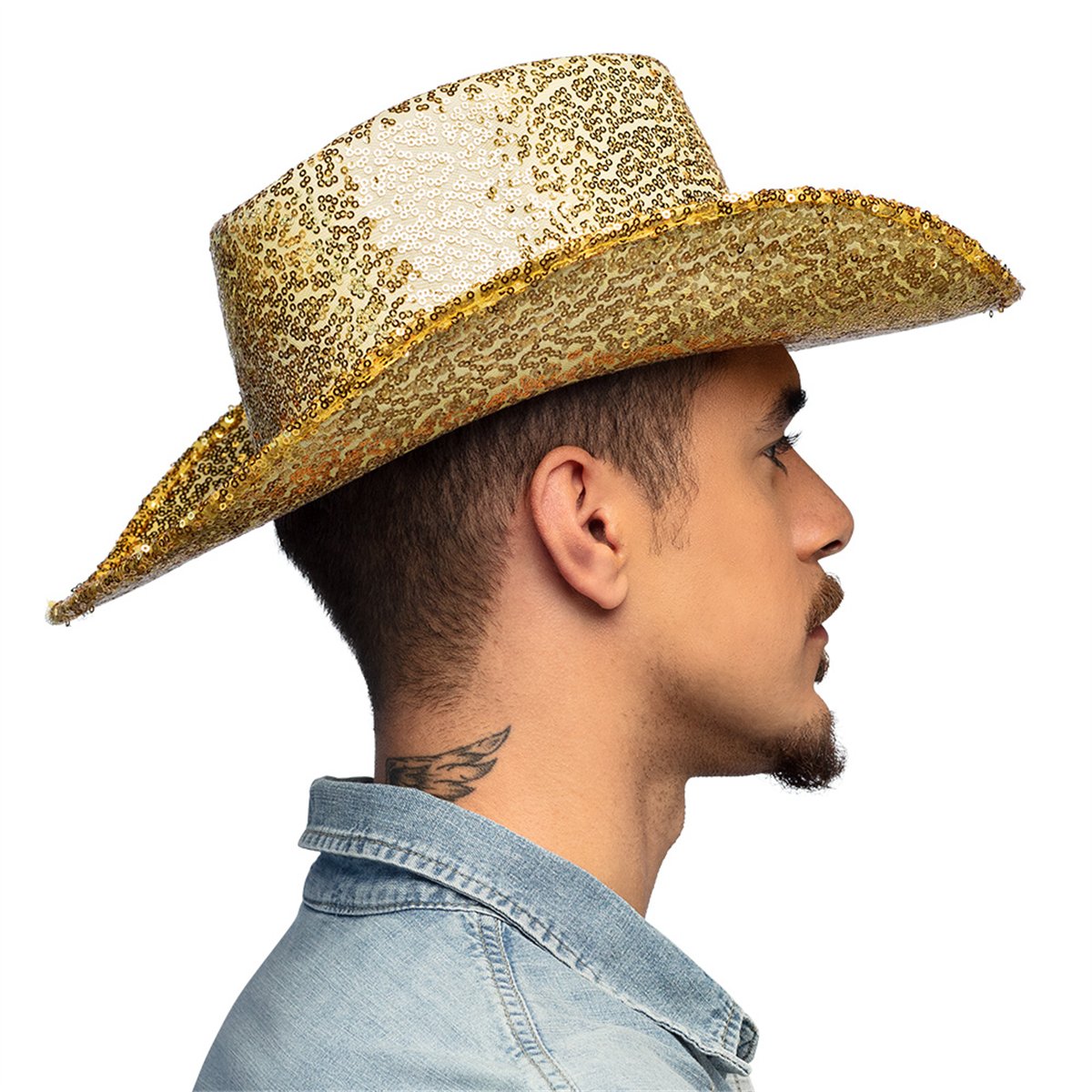 Cowboyhatt Rosa med Paljetter stl 59