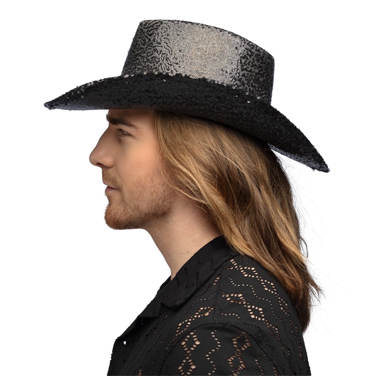 Cowboyhatt Rosa med Paljetter stl 59 Cowboyhatt Rosa med Paljetter stl 59