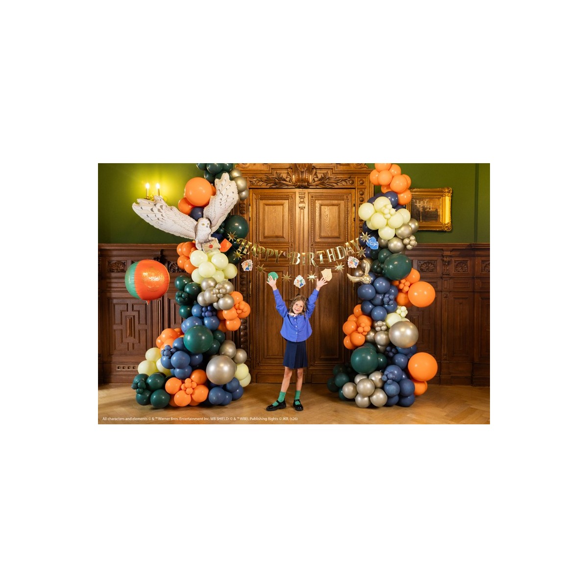 Banner Harry Potter Happy Birthday, 200 cm, gold Banner Harry Potter Happy Birthday, 200 cm, gold