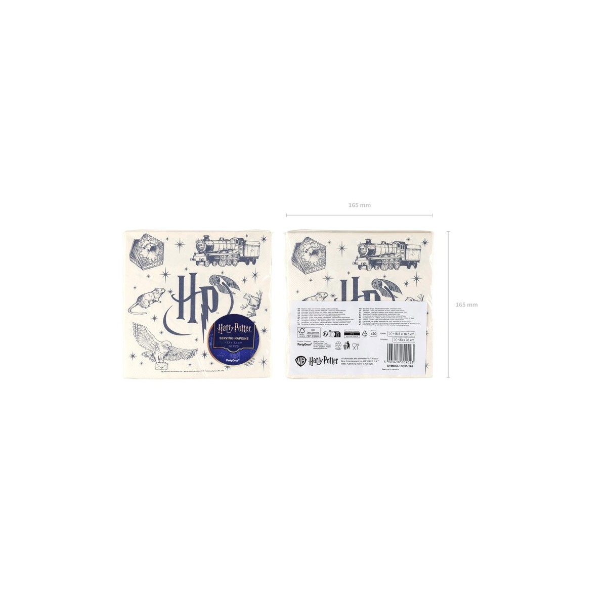 Paper napkins Harry Potter, 33x33 cm, beige (1 pkt / 20 pc.) Paper napkins Harry Potter, 33x33 cm, beige (1 pkt / 20 pc.)