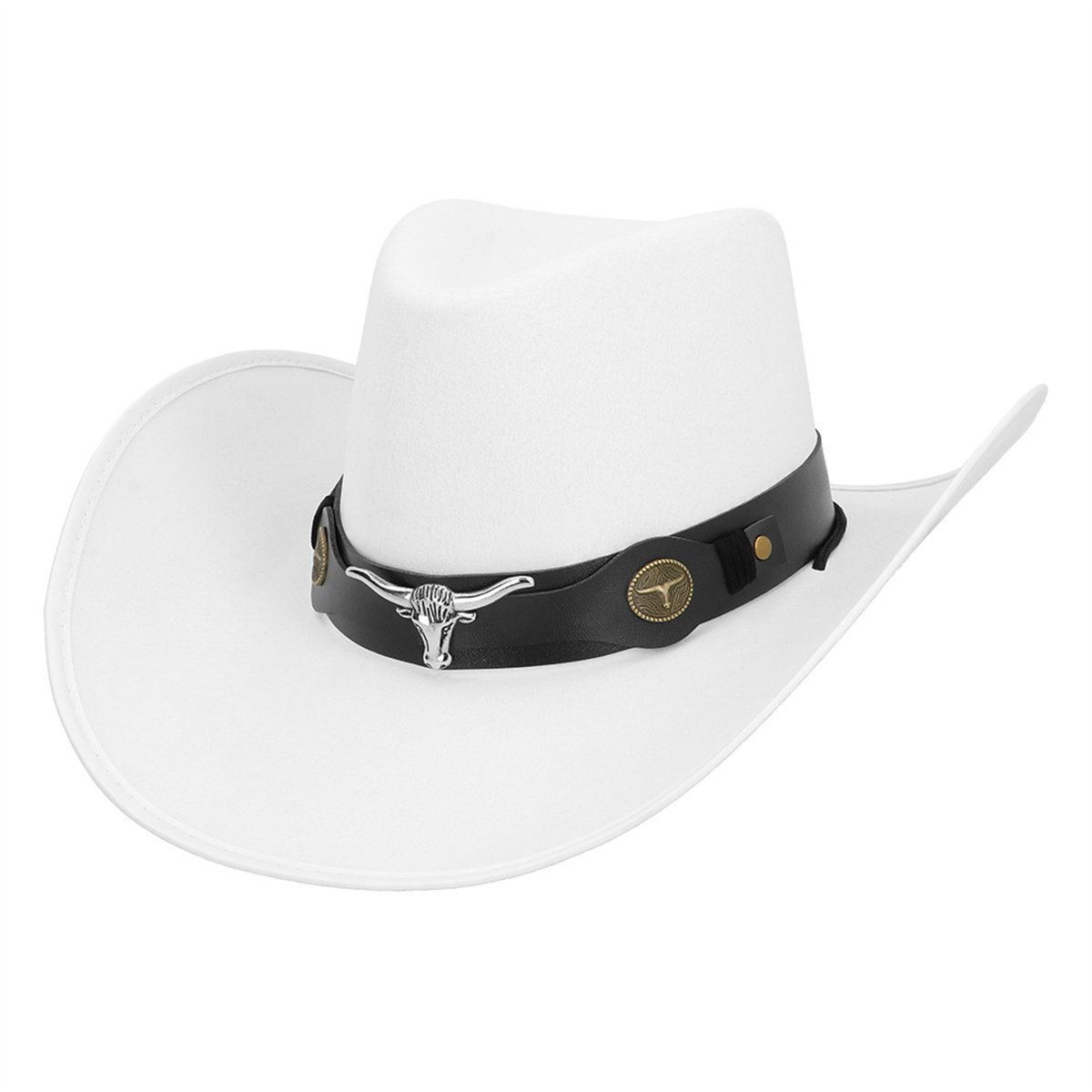 Cowboyhatt Silver Metallic med Hakrem &ndash; Westernfason