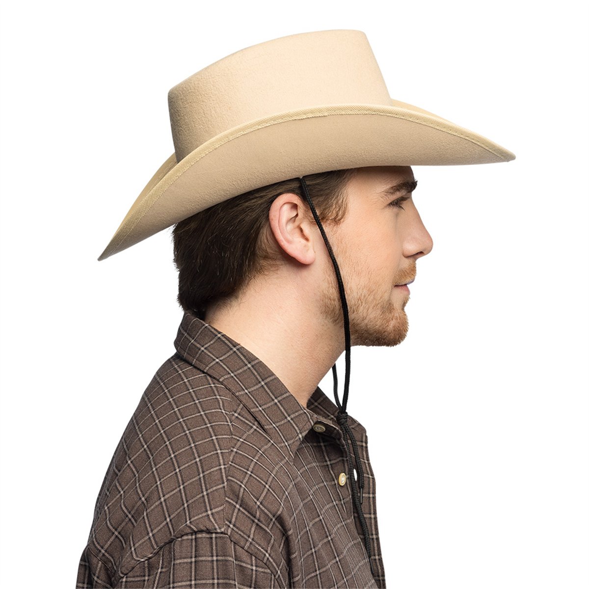 Cowboyhatt Silver Metallic med Hakrem &ndash; Westernfason