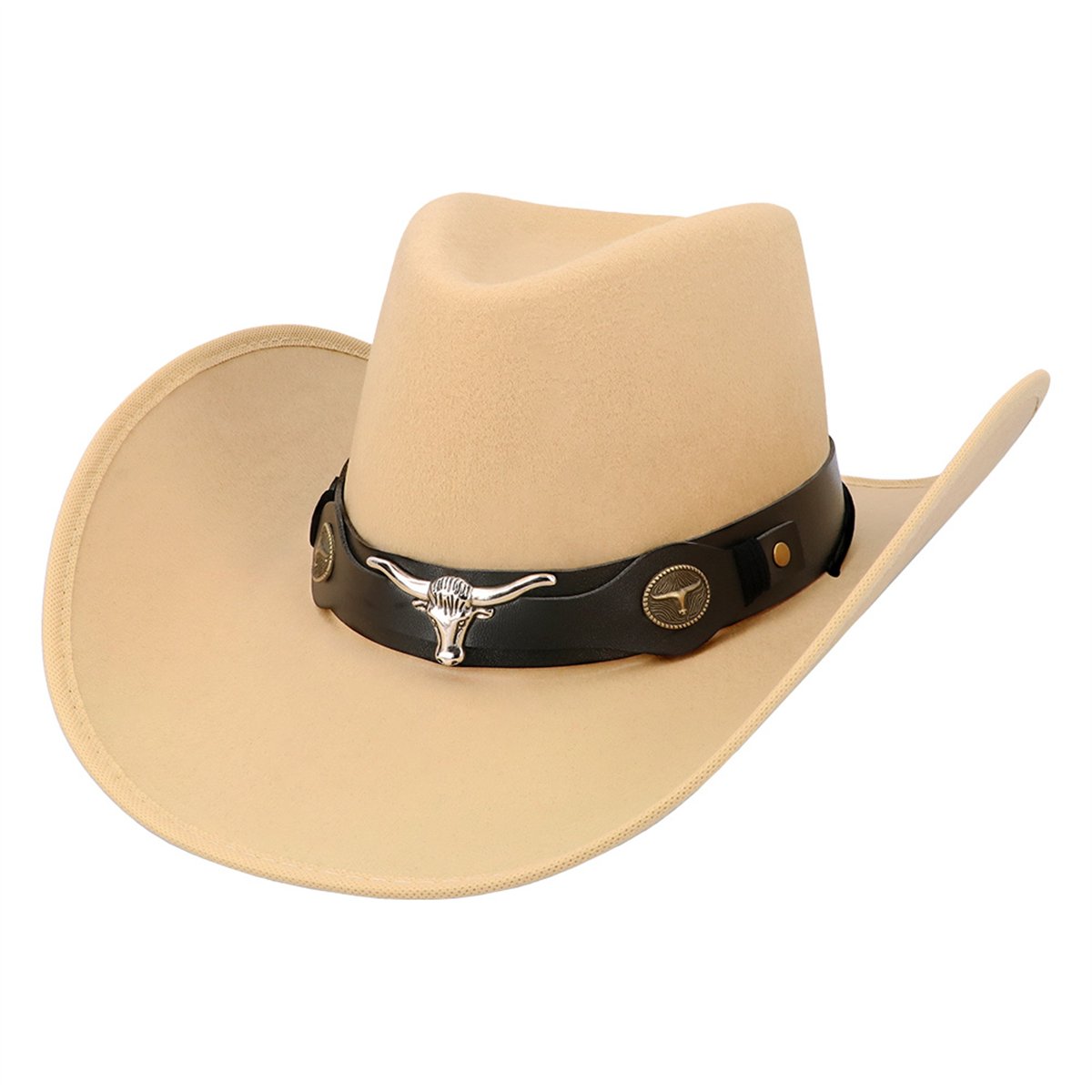 Cowboyhatt Silver Metallic med Hakrem &ndash; Westernfason