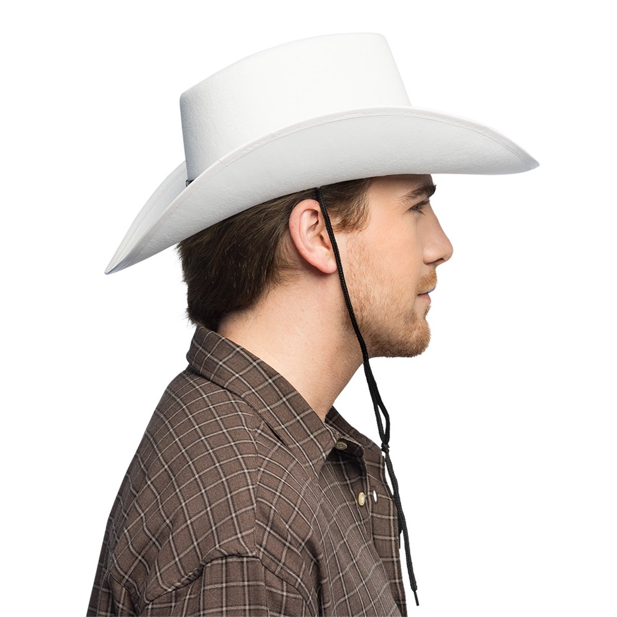 Cowboyhatt Silver Metallic med Hakrem &ndash; Westernfason