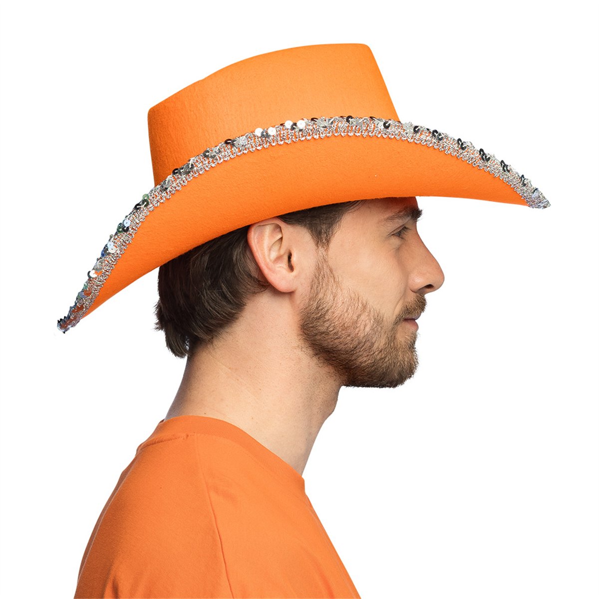 Cowboyhatt Ljusblå med Strass och UV-effekt str. 59 Cowboyhatt Ljusblå med Strass och UV-effekt str. 59