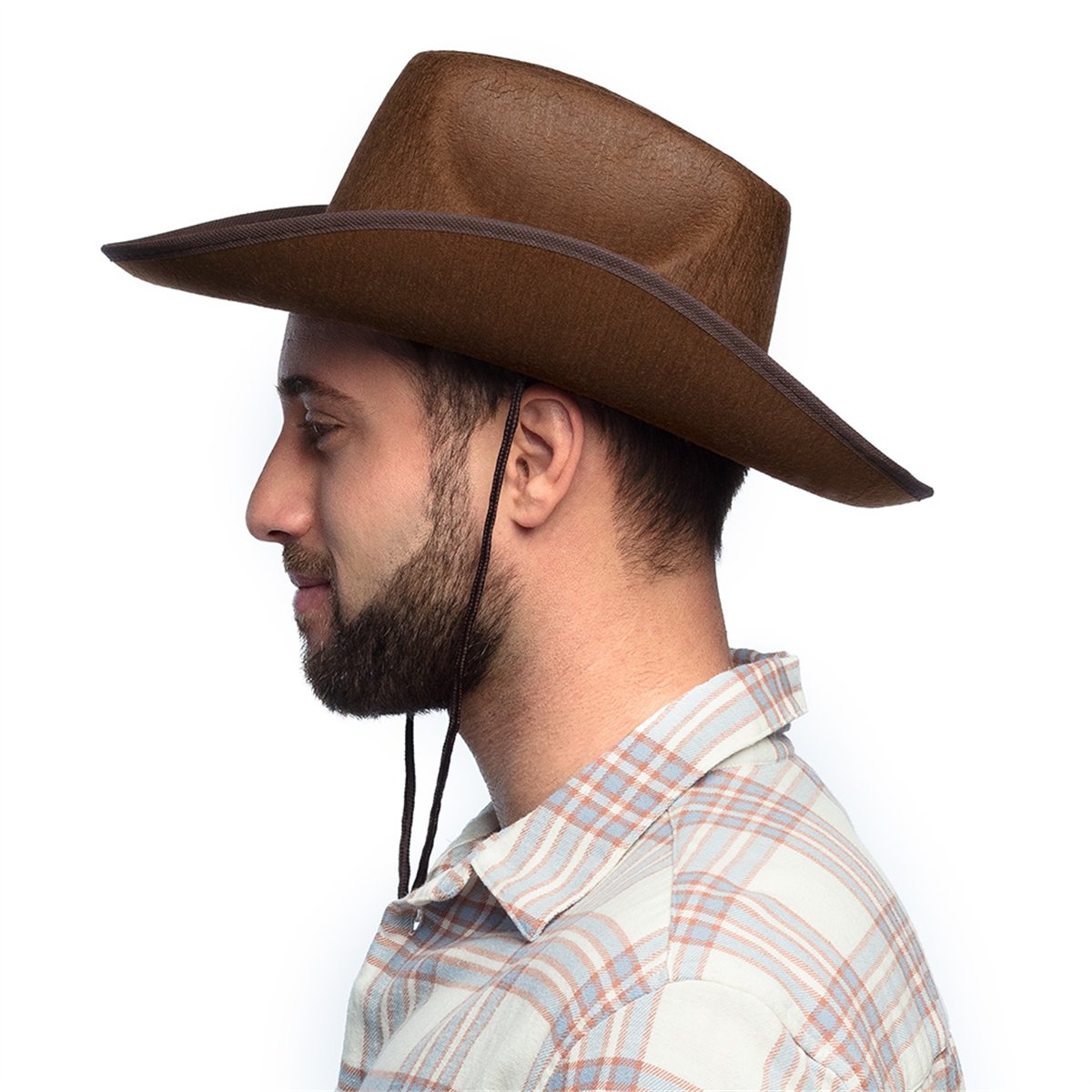 Rosa Cowboyhatt med Hakrem – Storlek 59 Rosa Cowboyhatt med Hakrem – Storlek 59