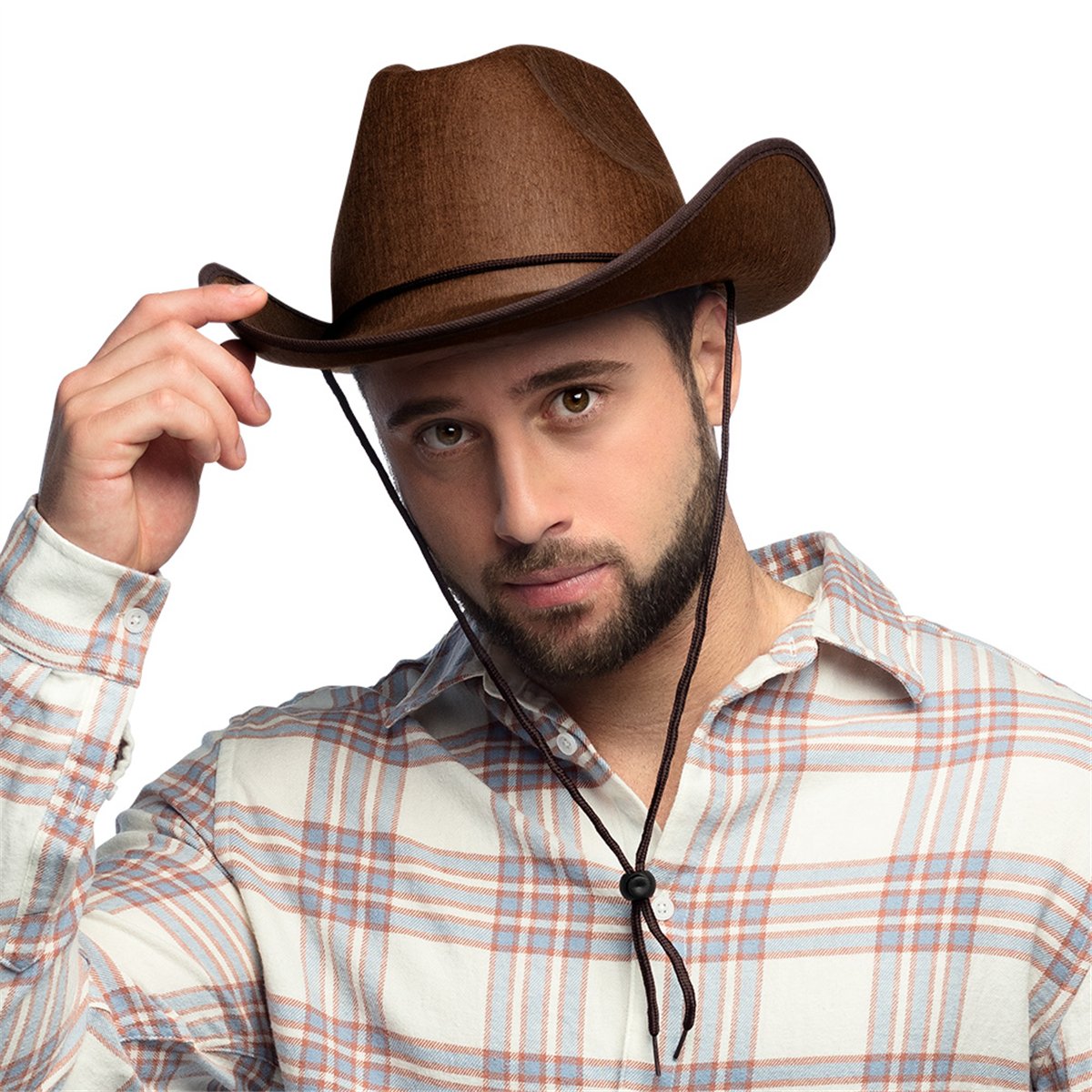 Rosa Cowboyhatt med Hakrem – Storlek 59 Rosa Cowboyhatt med Hakrem – Storlek 59