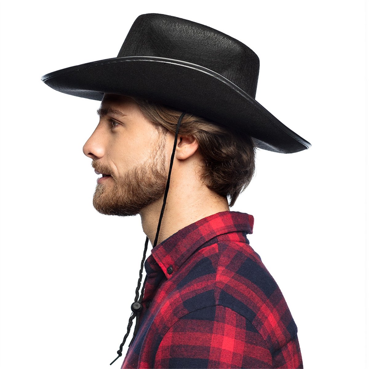 Rosa Cowboyhatt med Hakrem &ndash; Storlek 59