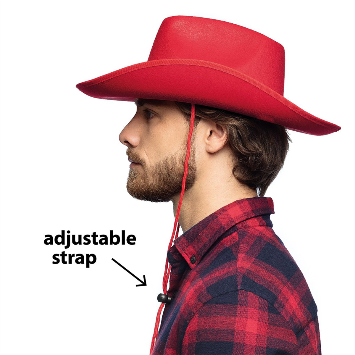 Rosa Cowboyhatt med Hakrem – Storlek 59 Rosa Cowboyhatt med Hakrem – Storlek 59
