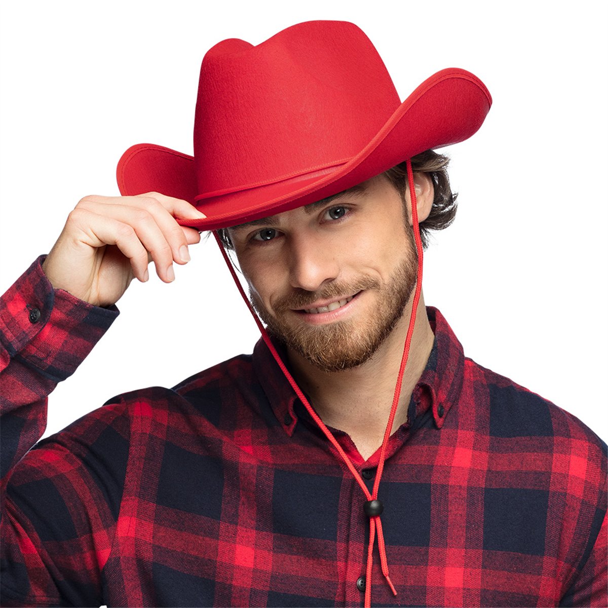 Rosa Cowboyhatt med Hakrem – Storlek 59 Rosa Cowboyhatt med Hakrem – Storlek 59