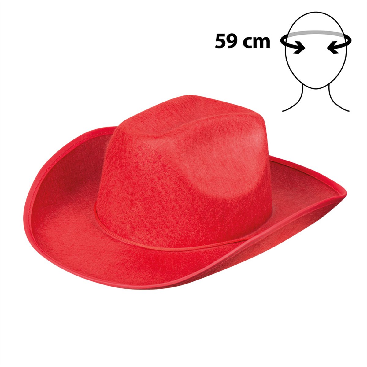 Rosa Cowboyhatt med Hakrem – Storlek 59 Rosa Cowboyhatt med Hakrem – Storlek 59