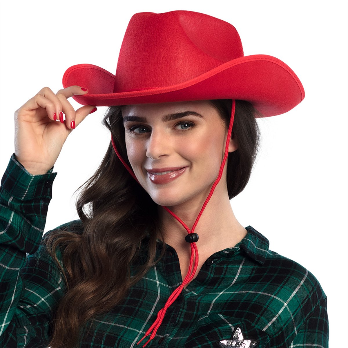 Rosa Cowboyhatt med Hakrem – Storlek 59 Rosa Cowboyhatt med Hakrem – Storlek 59
